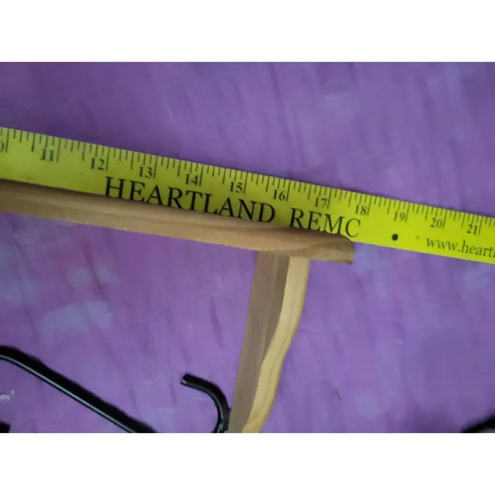 Wood And Metal Heart Shelf Retro Cottage